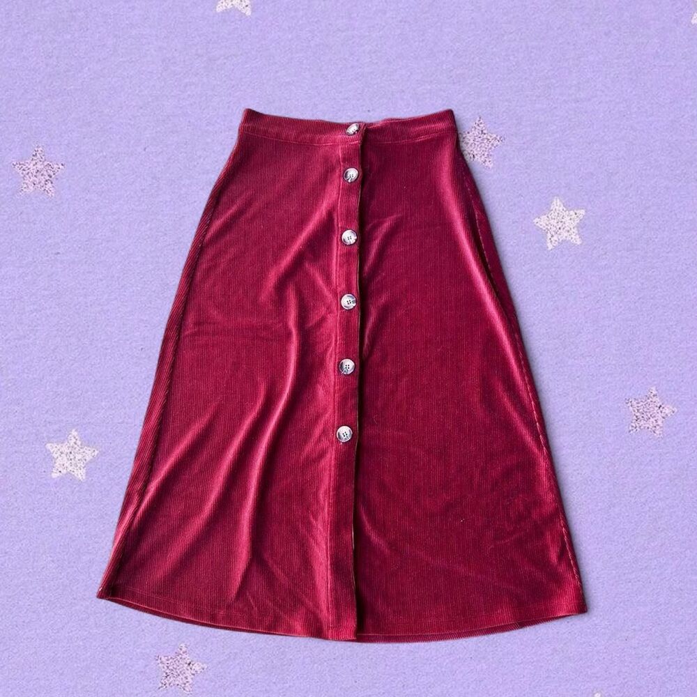 Elodie Women's Burgundy and Red Skirt